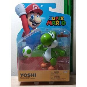 GREEN YOSHI w/EGG-NEW Jakks Pacific -Nintendo Super Mario 2in Action Figure Toy
